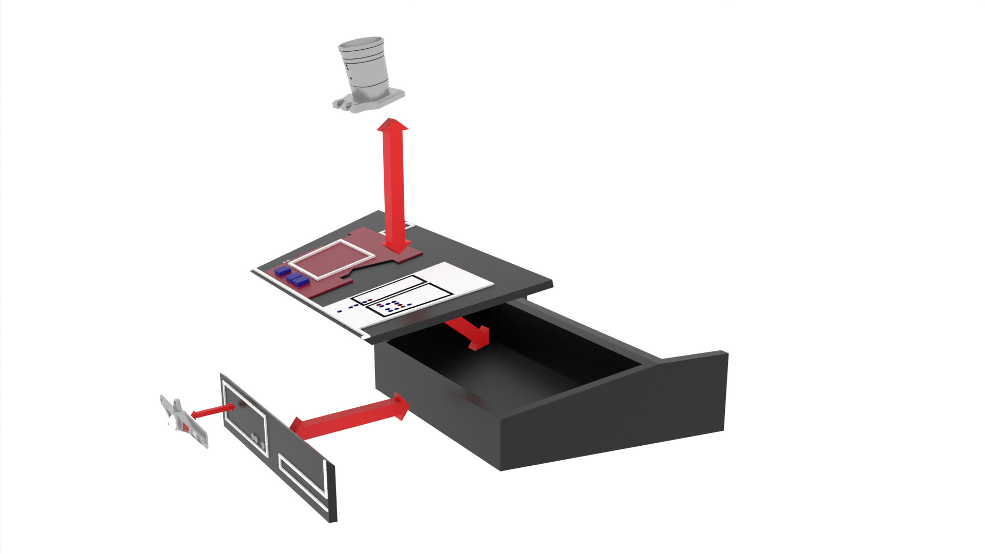 Set 3c - Control Panels Wall straight 1-12 scale Blackseries 3D print model_24