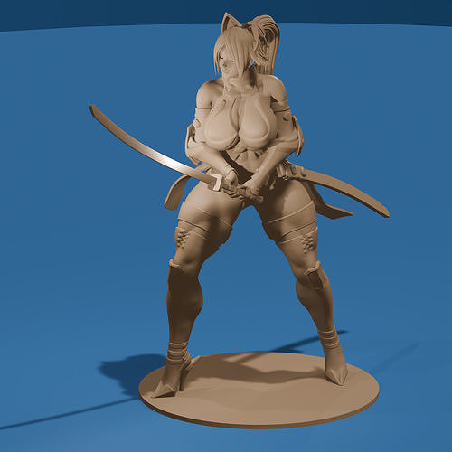 Sexy Sword Warrior  3D print model