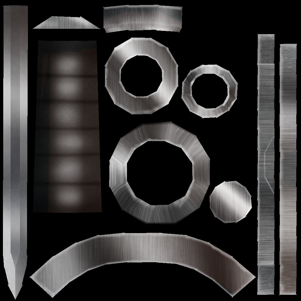 Hand Painted Swords Bundle 3D Model Collection_97