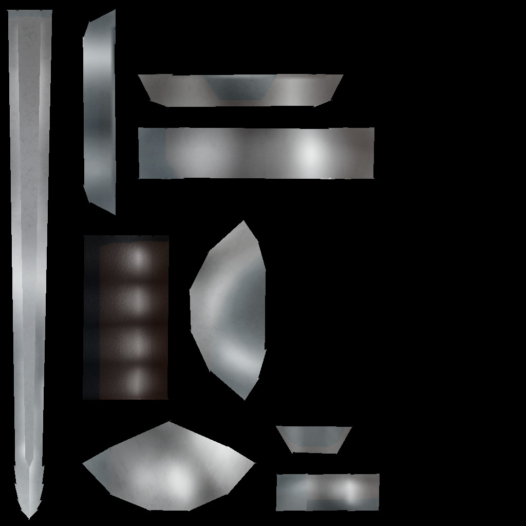 Hand Painted Swords Bundle 3D Model Collection_84