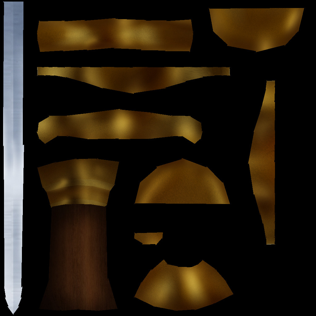 Hand Painted Swords Bundle 3D Model Collection_103