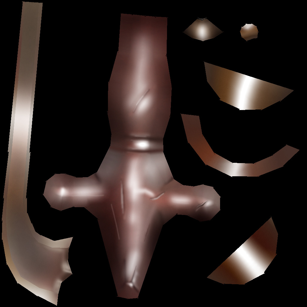 Hand Painted Swords Bundle 3D Model Collection_109