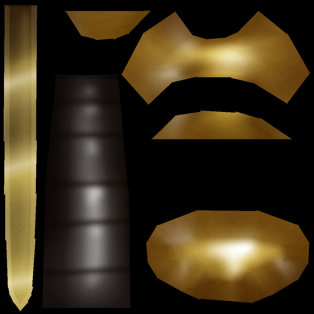 Hand Painted Swords Bundle 3D Model Collection_129