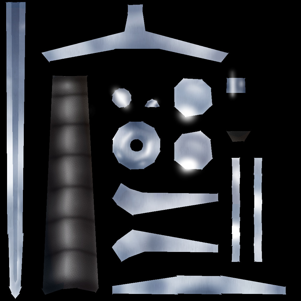 Hand Painted Swords Bundle 3D Model Collection_125