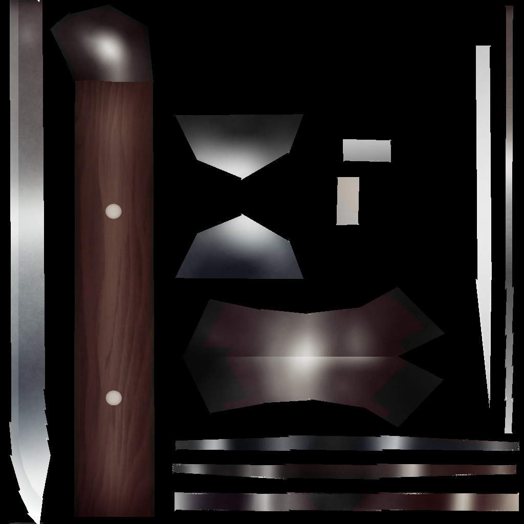 Hand Painted Swords Bundle 3D Model Collection_100