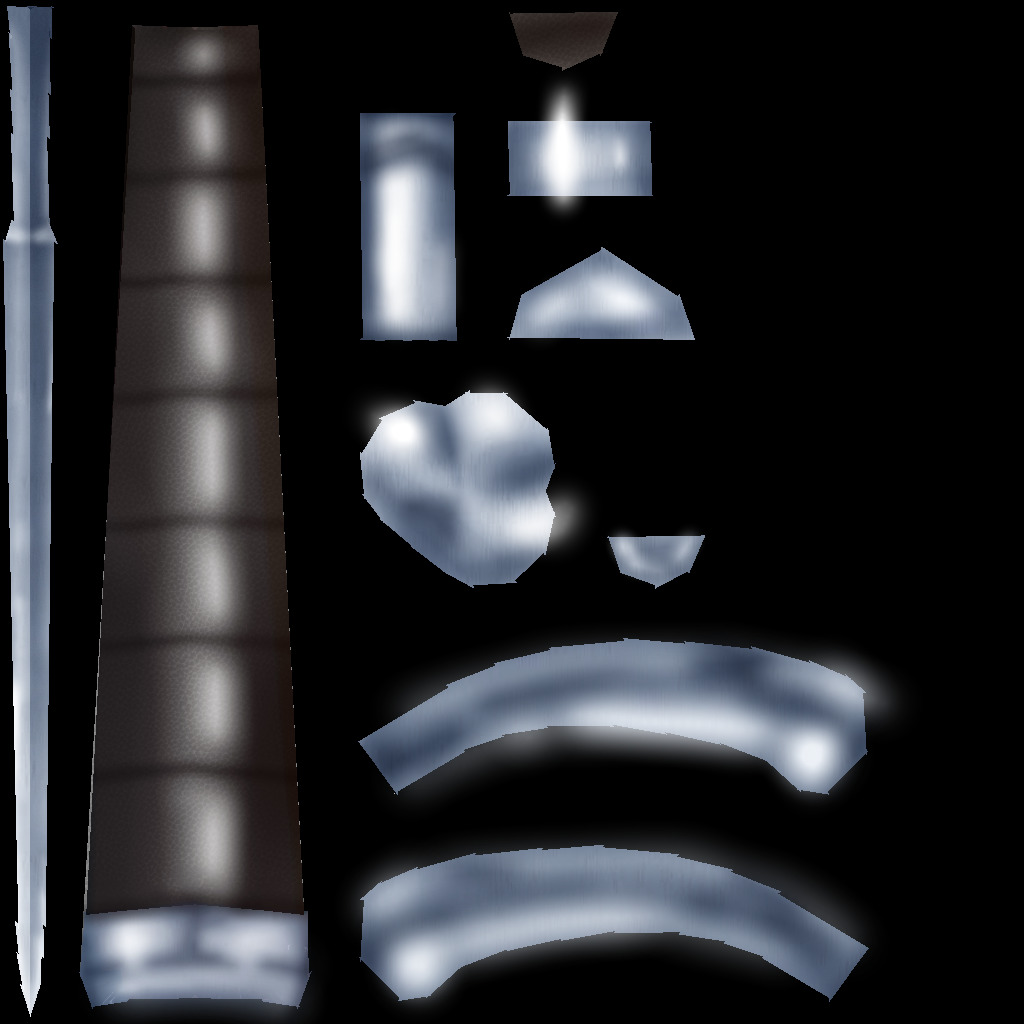 Hand Painted Swords Bundle 3D Model Collection_93