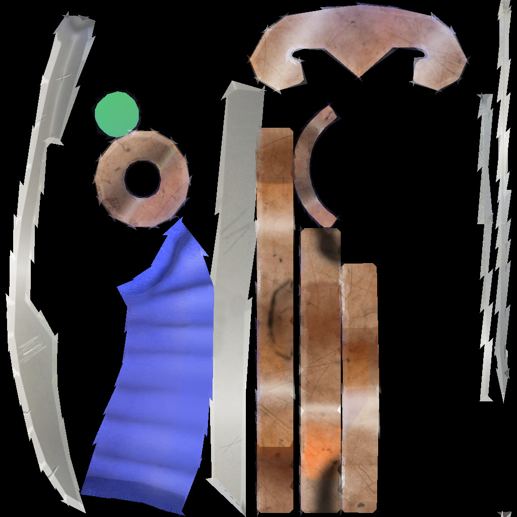 Hand Painted Swords Bundle 3D Model Collection_116