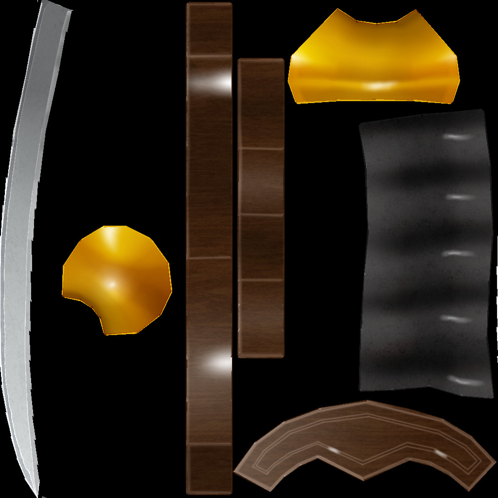 Hand Painted Swords Bundle 3D Model Collection_86