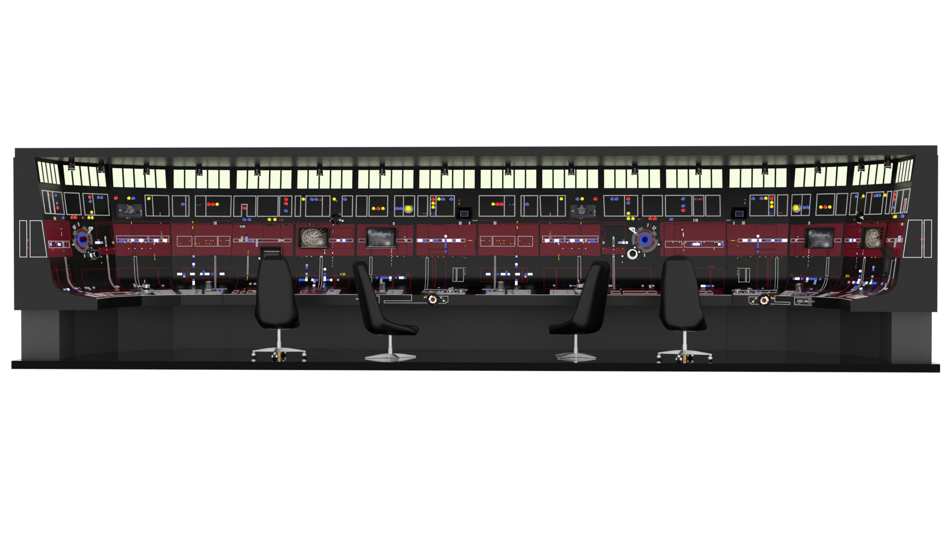 Set 3ac - Full Control Panels Wall 1-6 scale Hottoys 3D Model Collection_5