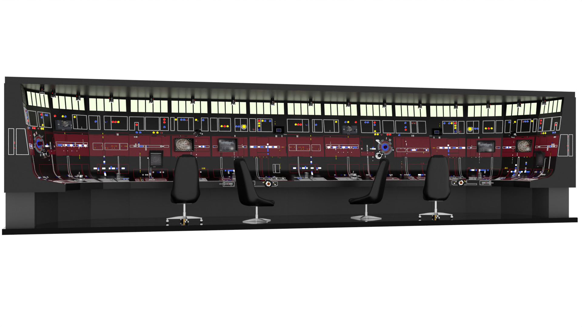 Set 3ac - Full Control Panels Wall 1-6 scale Hottoys 3D Model Collection_1