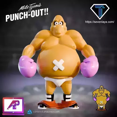 King Hippo Punch Out Mike Tyson colors