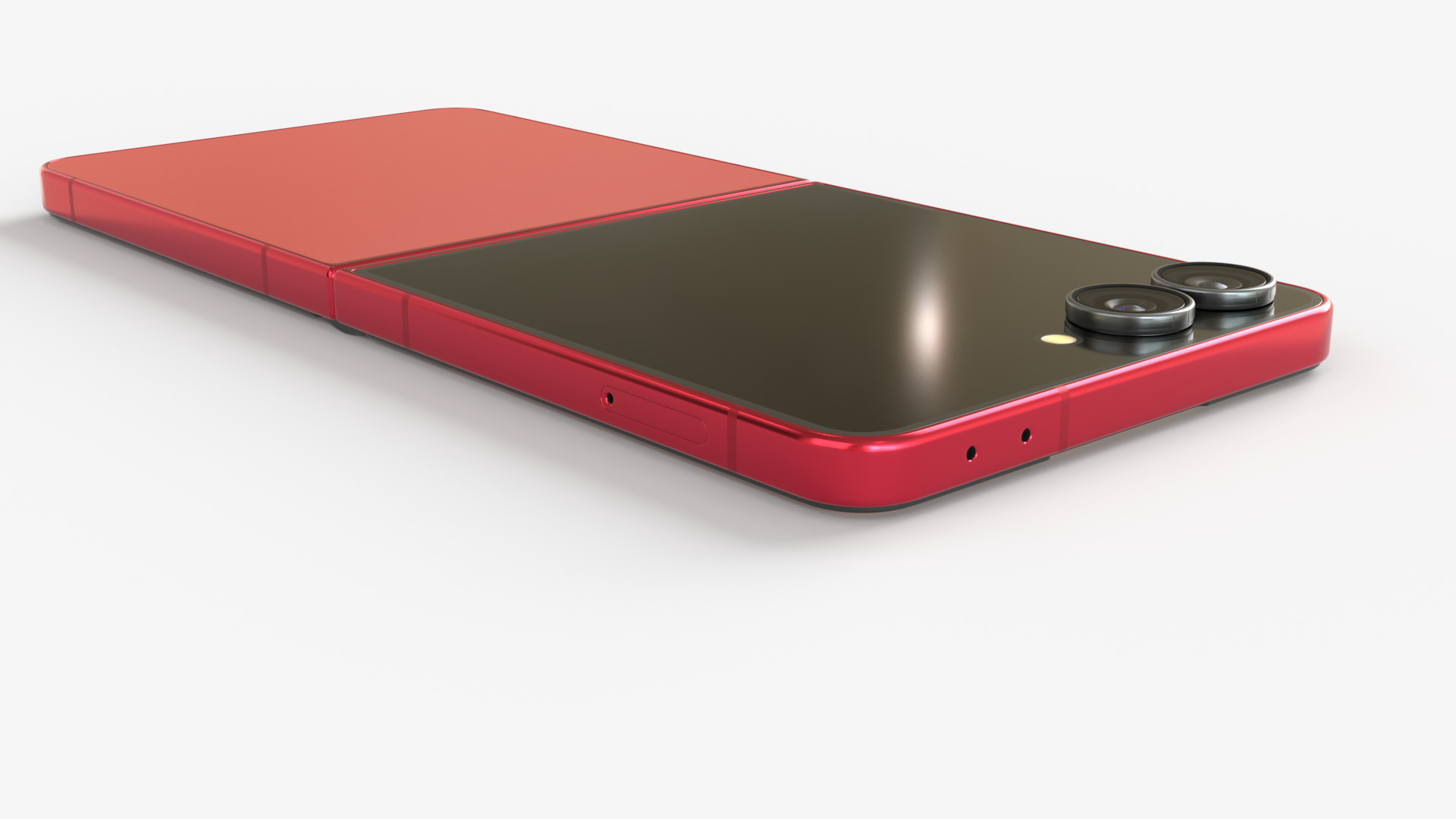 Samsung Galaxy Z Flip 7 Coralred 3D model_9