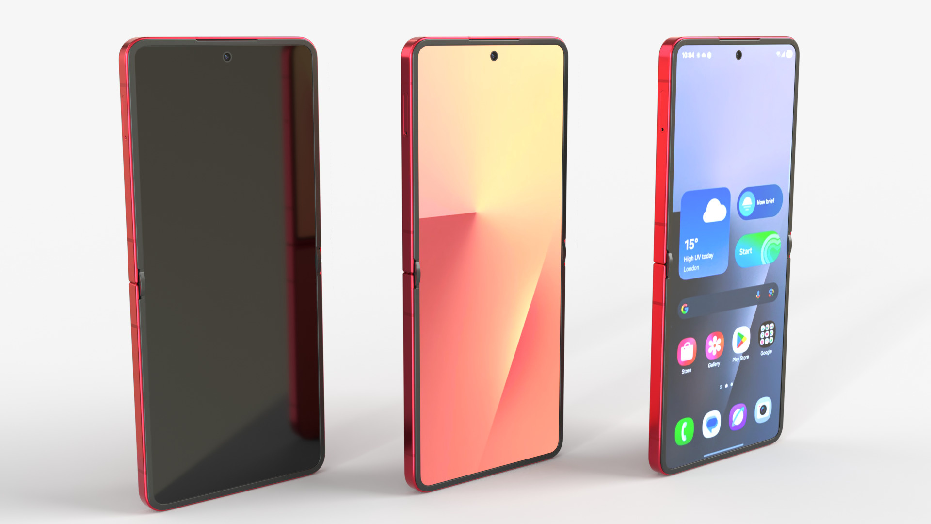 Samsung Galaxy Z Flip 7 Coralred 3D model_3