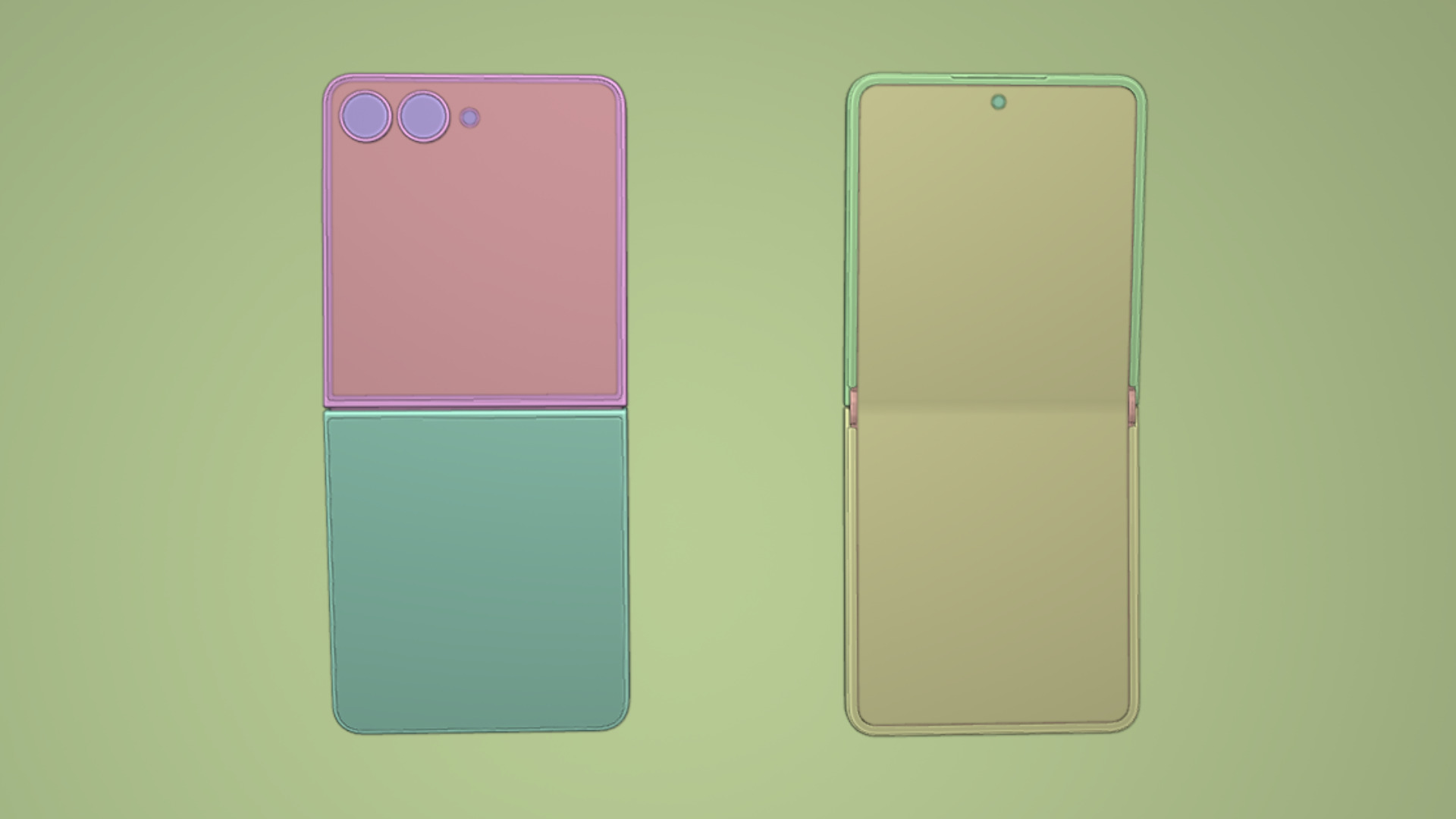 Samsung Galaxy Z Flip 7 Coralred 3D model_12