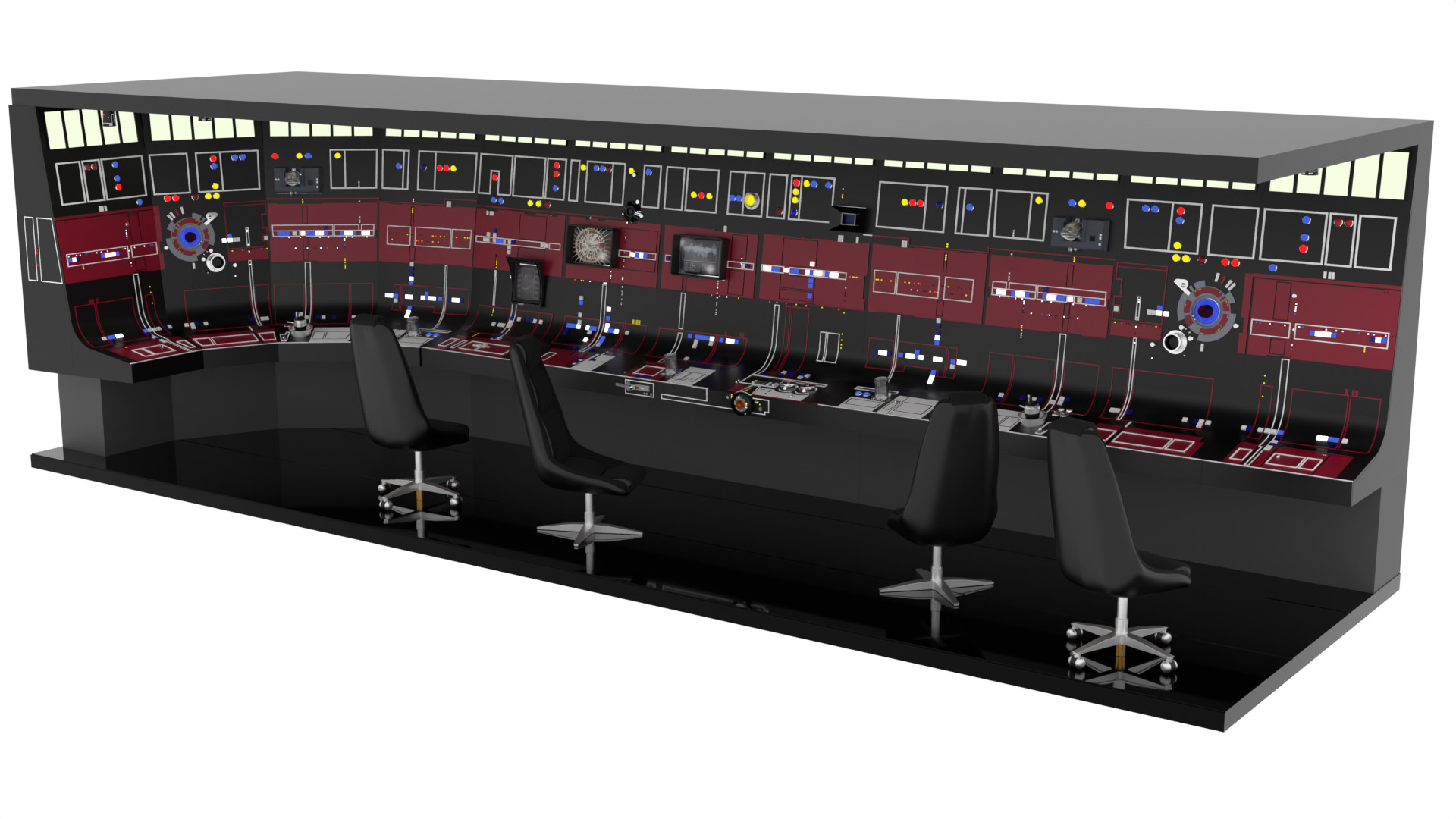 Set 3ac - Full Control Panels Wall 1-12 scale Blackseries 3D Model Collection_8