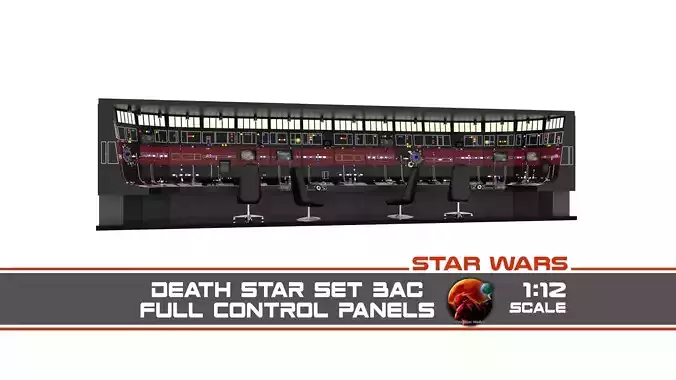 Set 3ac - Full Control Panels Wall 1-12 scale Blackseries 3D Model Collection