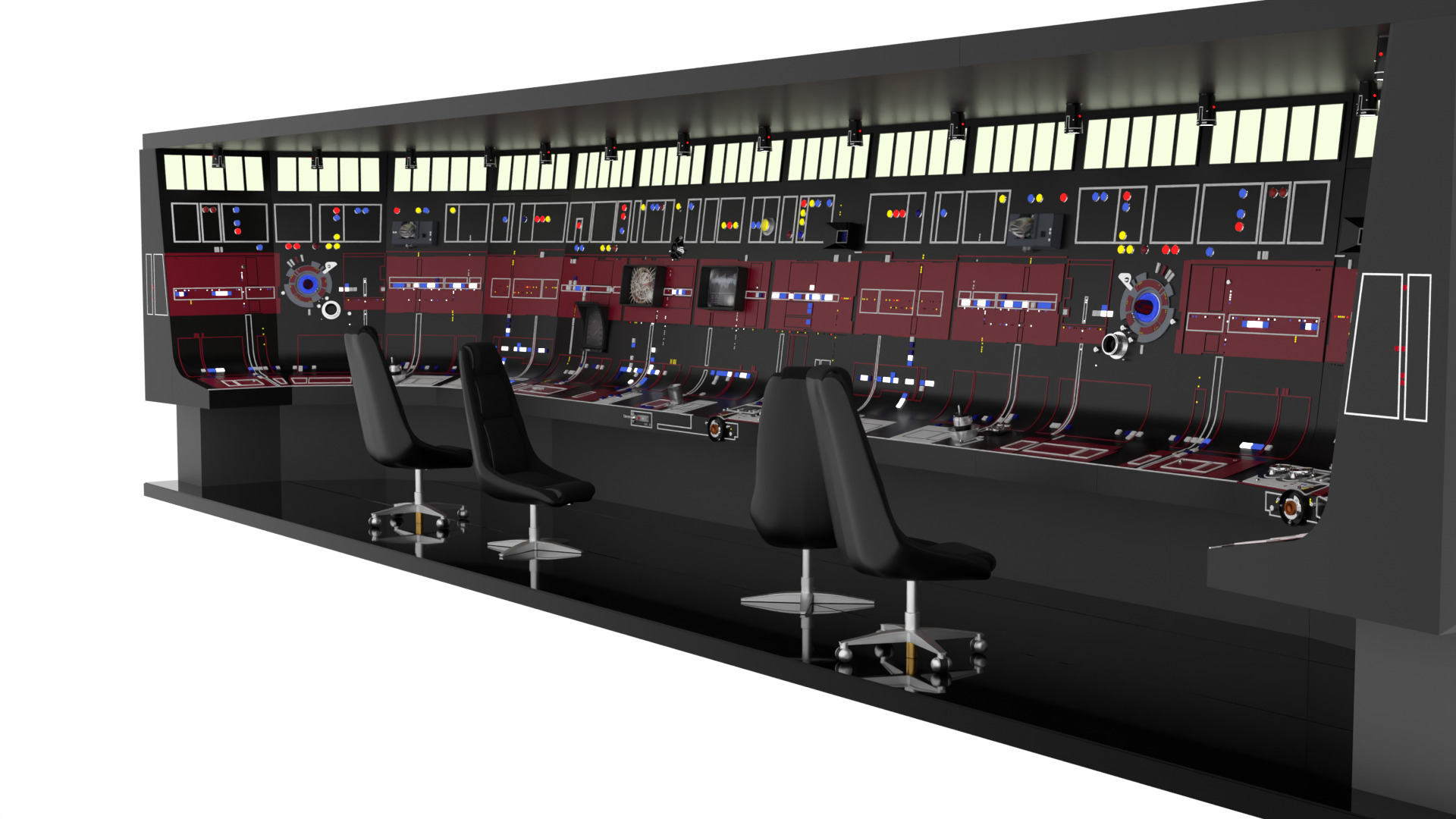 Set 3ac - Full Control Panels Wall 1-12 scale Blackseries 3D Model Collection_4