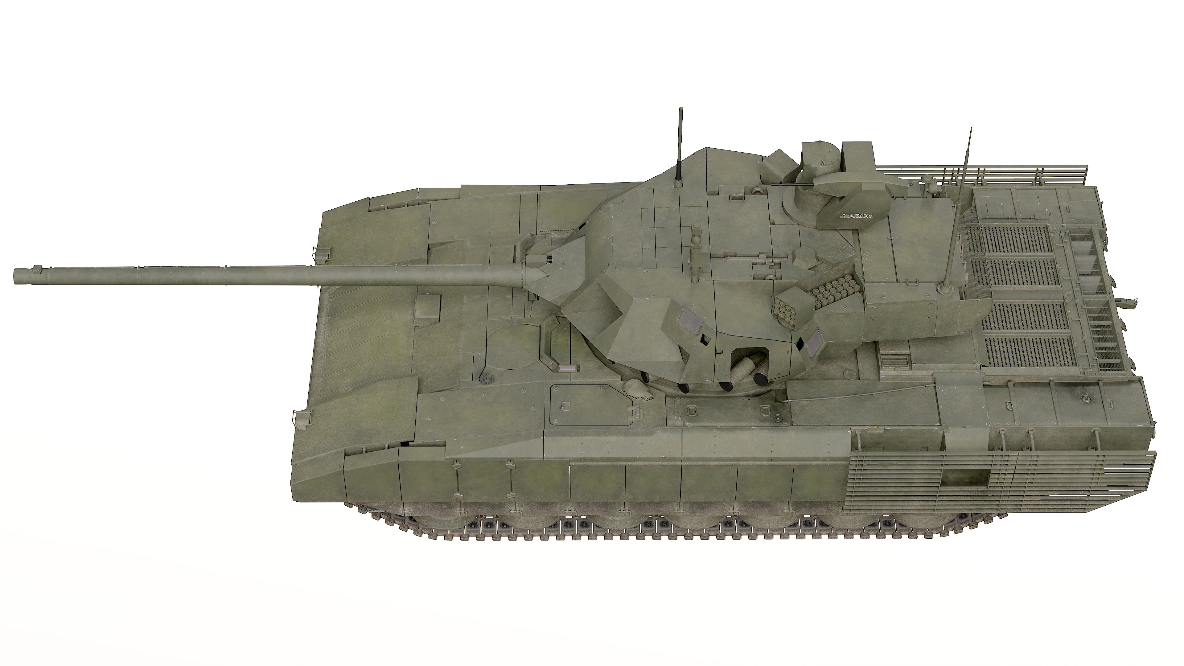 T-14 Armata Russian Tank Game Ready PBR 3D model Low-poly 3D model_17