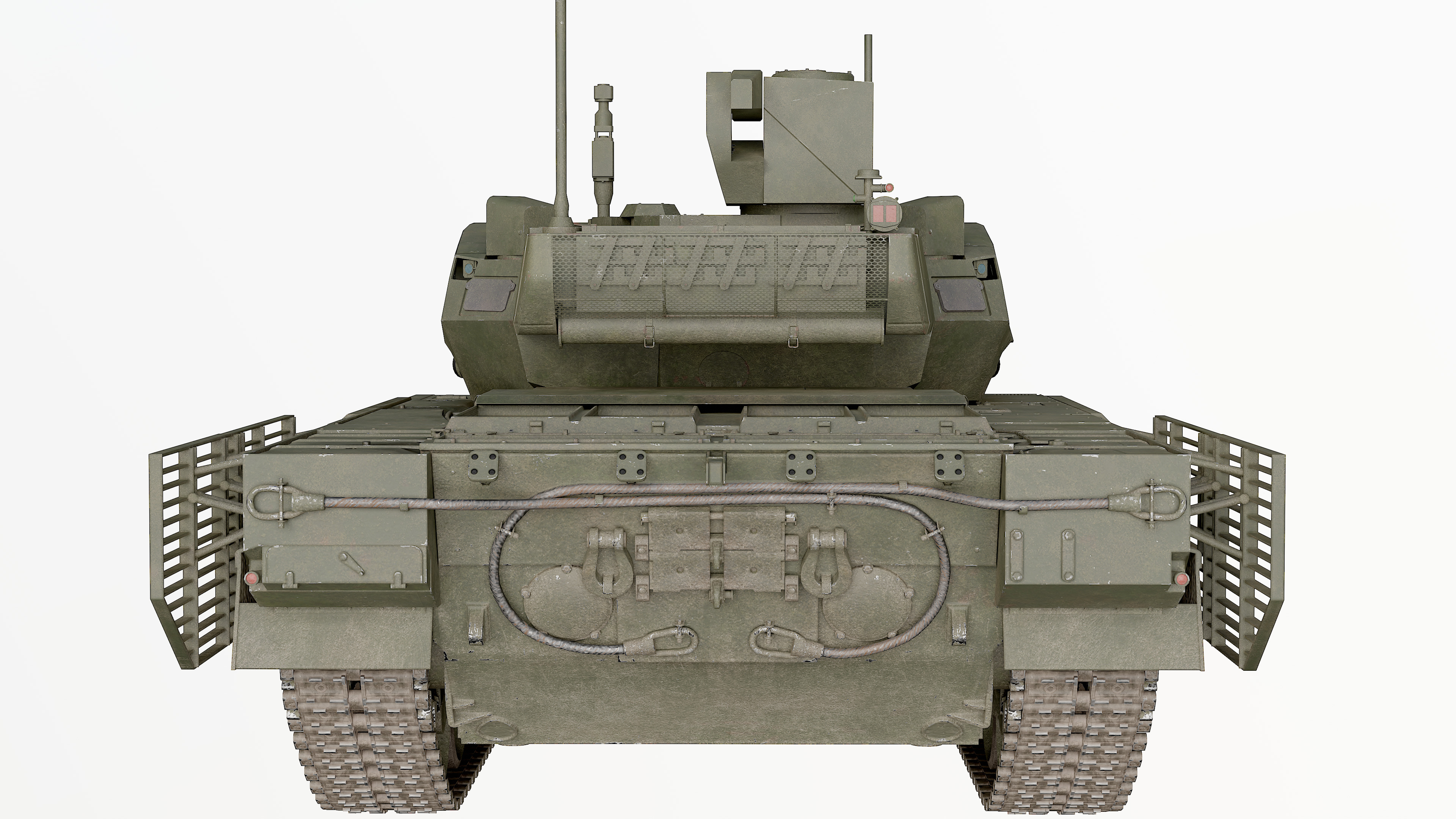 T-14 Armata Russian Tank Game Ready PBR 3D model Low-poly 3D model_2