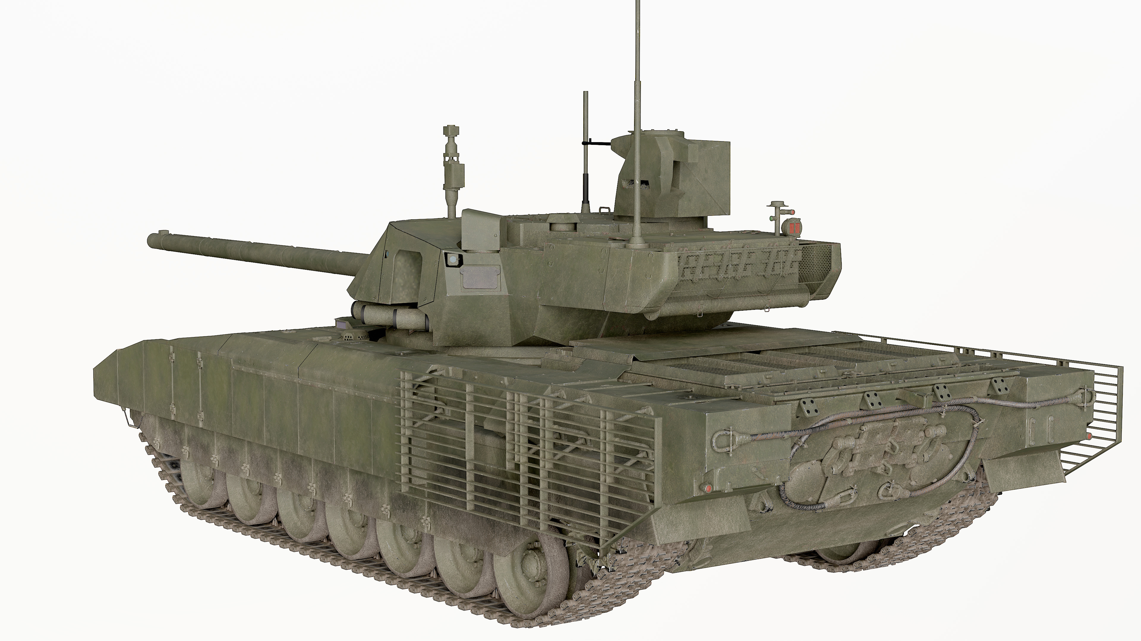 T-14 Armata Russian Tank Game Ready PBR 3D model Low-poly 3D model_31
