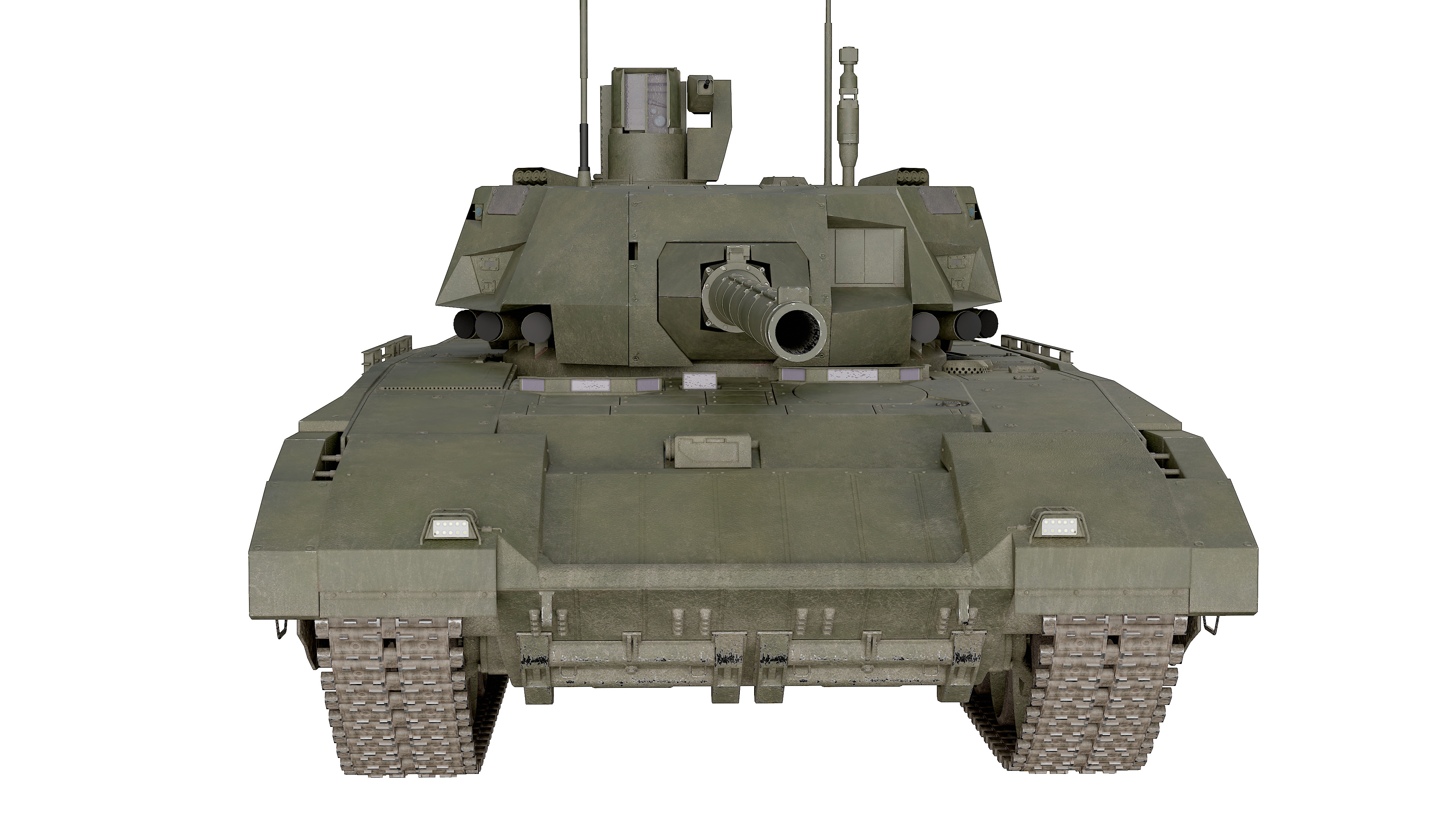 T-14 Armata Russian Tank Game Ready PBR 3D model Low-poly 3D model_14