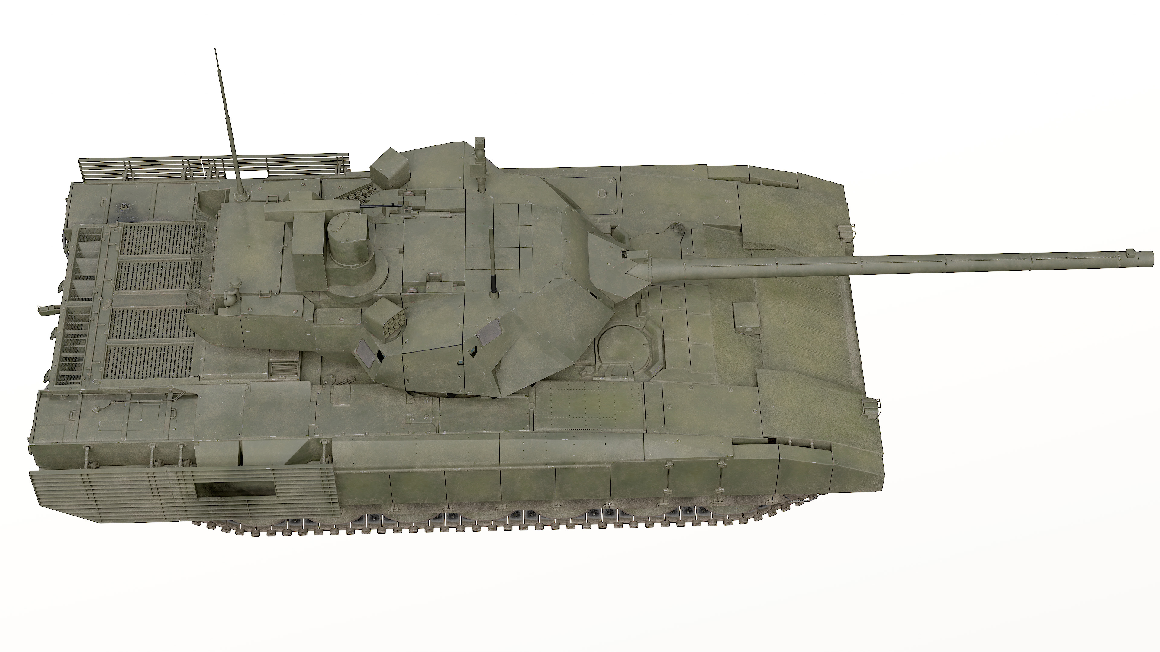 T-14 Armata Russian Tank Game Ready PBR 3D model Low-poly 3D model_24