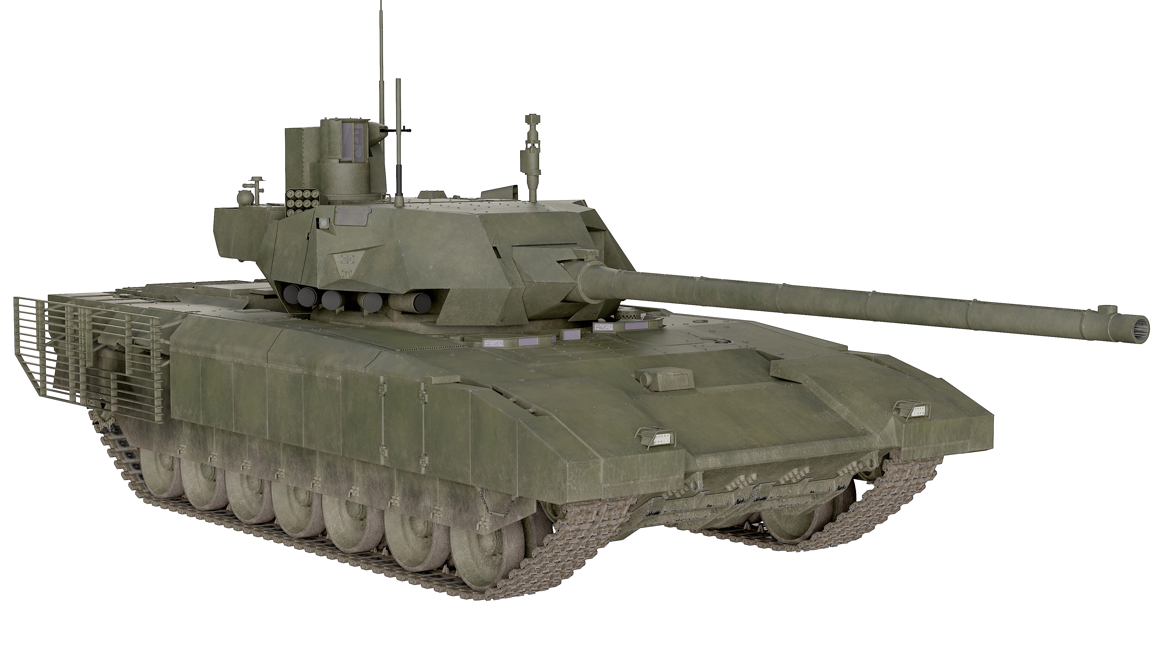 T-14 Armata Russian Tank Game Ready PBR 3D model Low-poly 3D model_11