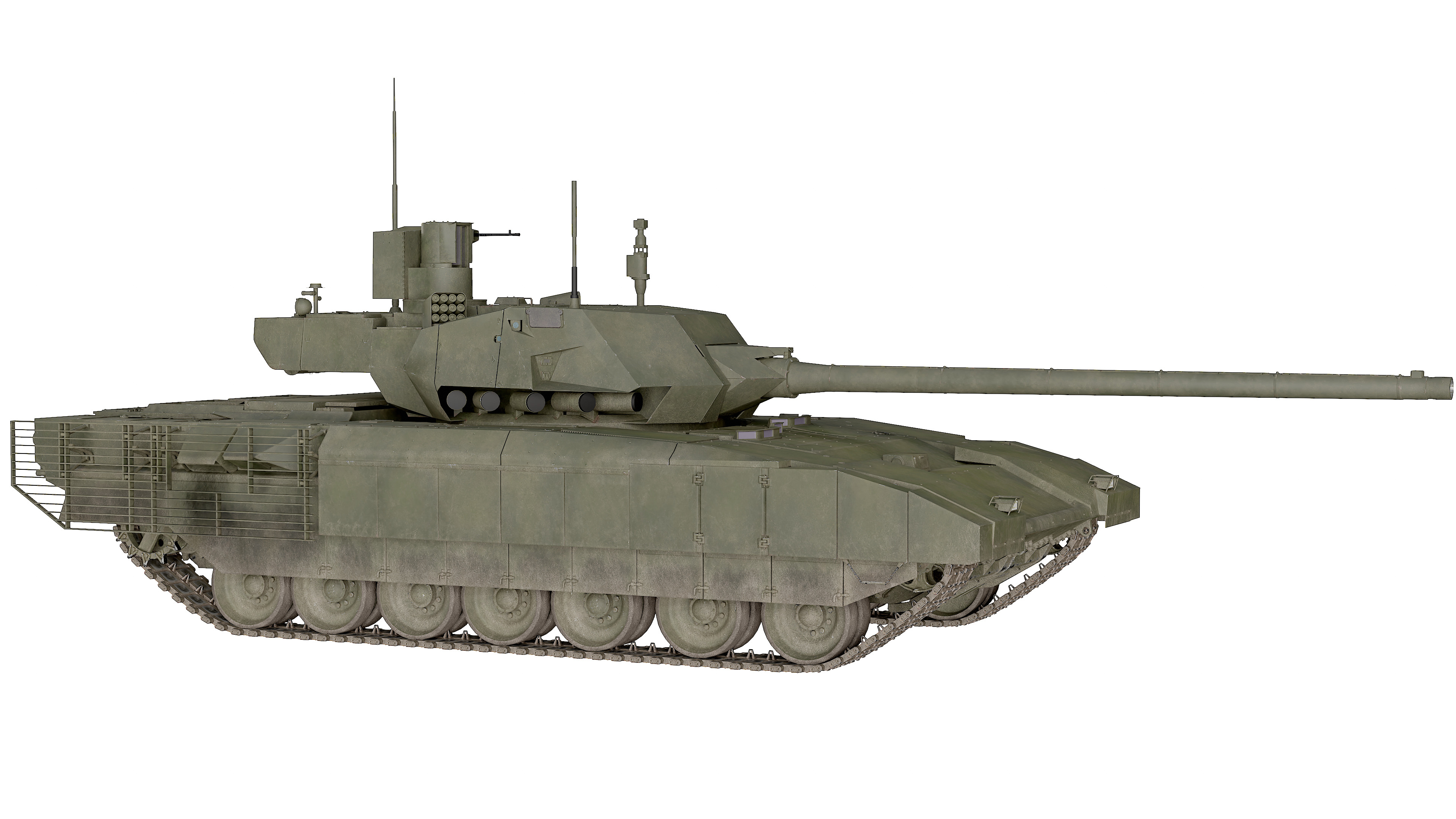 T-14 Armata Russian Tank Game Ready PBR 3D model Low-poly 3D model_9