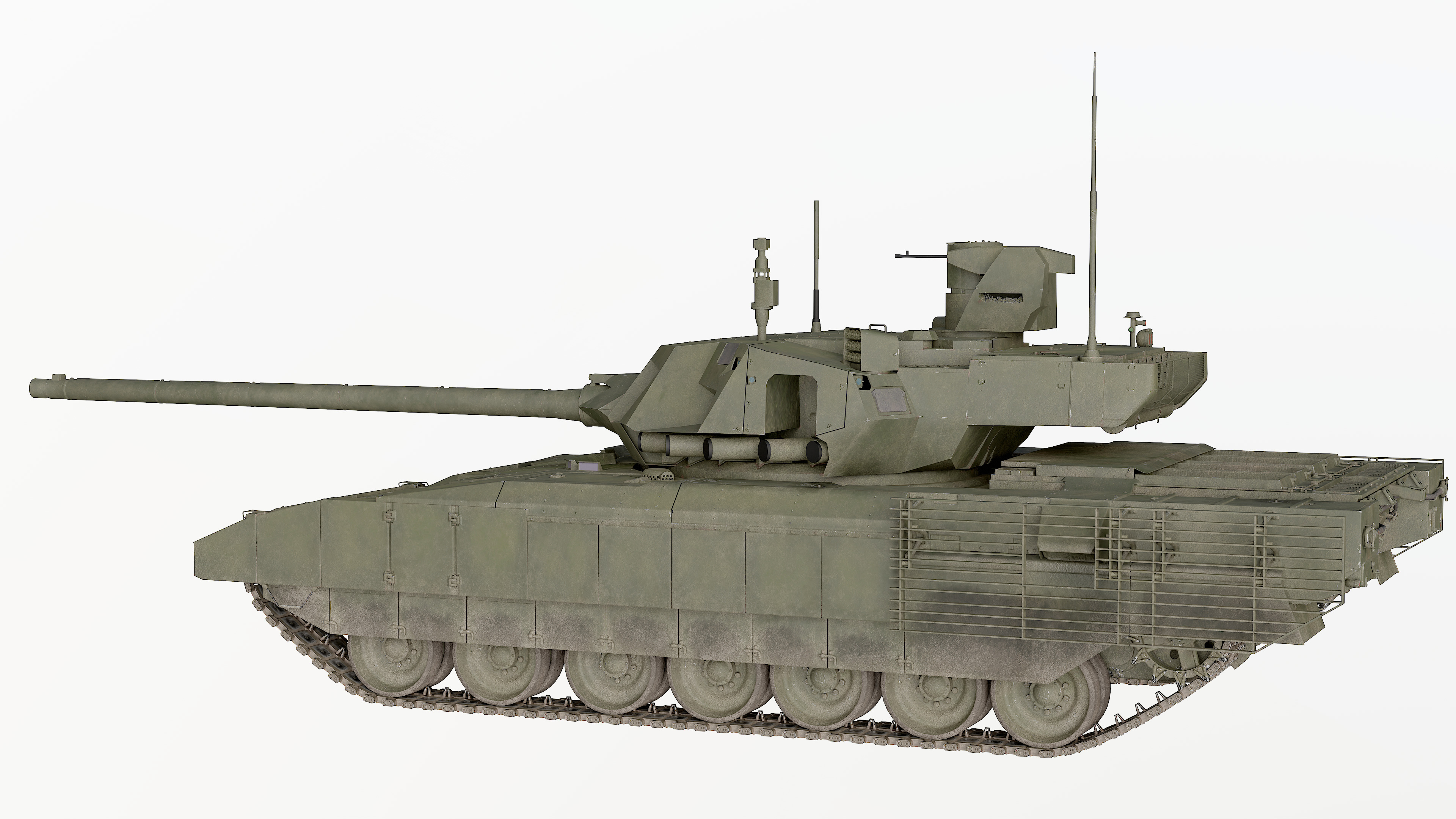 T-14 Armata Russian Tank Game Ready PBR 3D model Low-poly 3D model_29