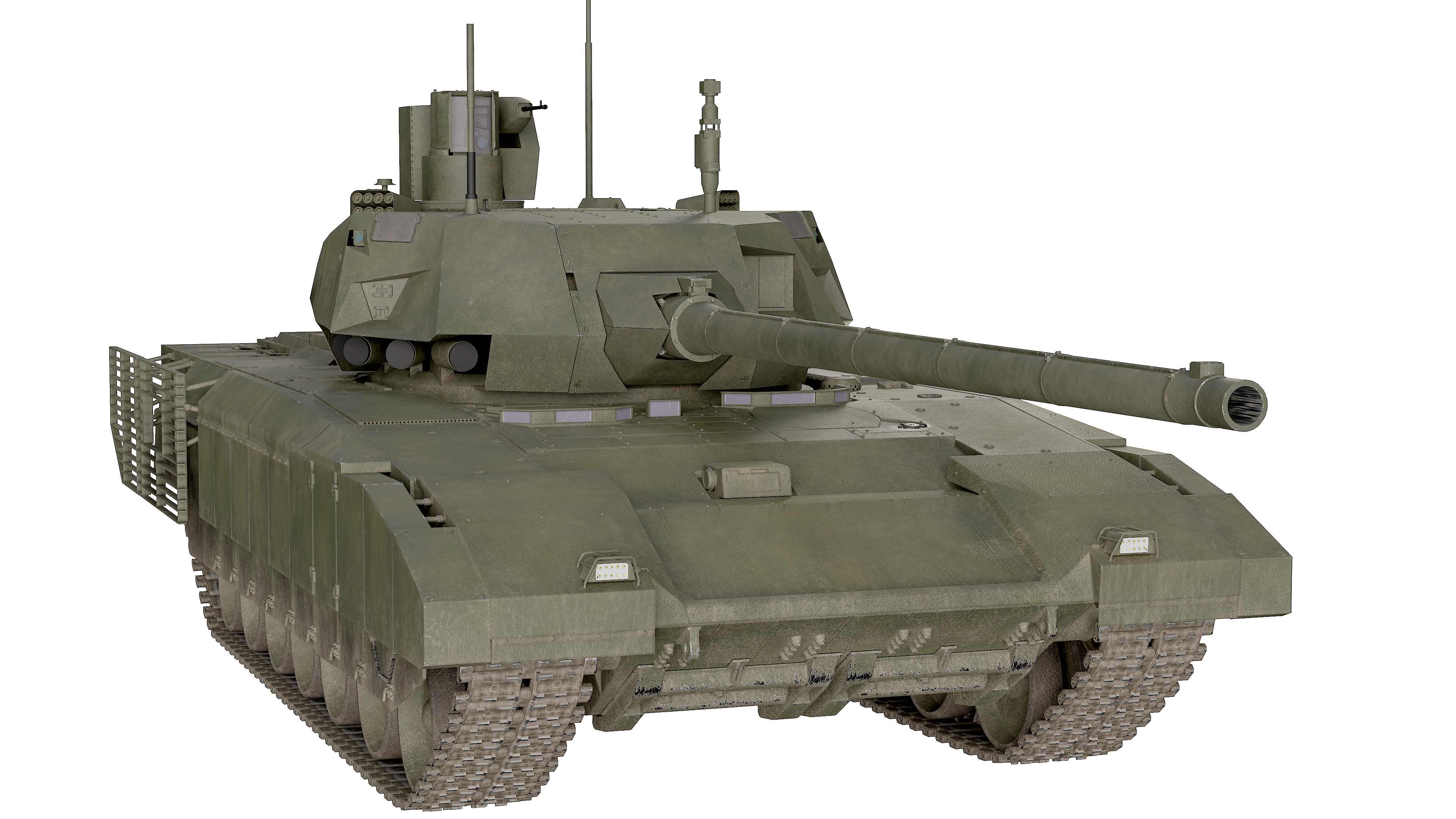 T-14 Armata Russian Tank Game Ready PBR 3D model Low-poly 3D model_13