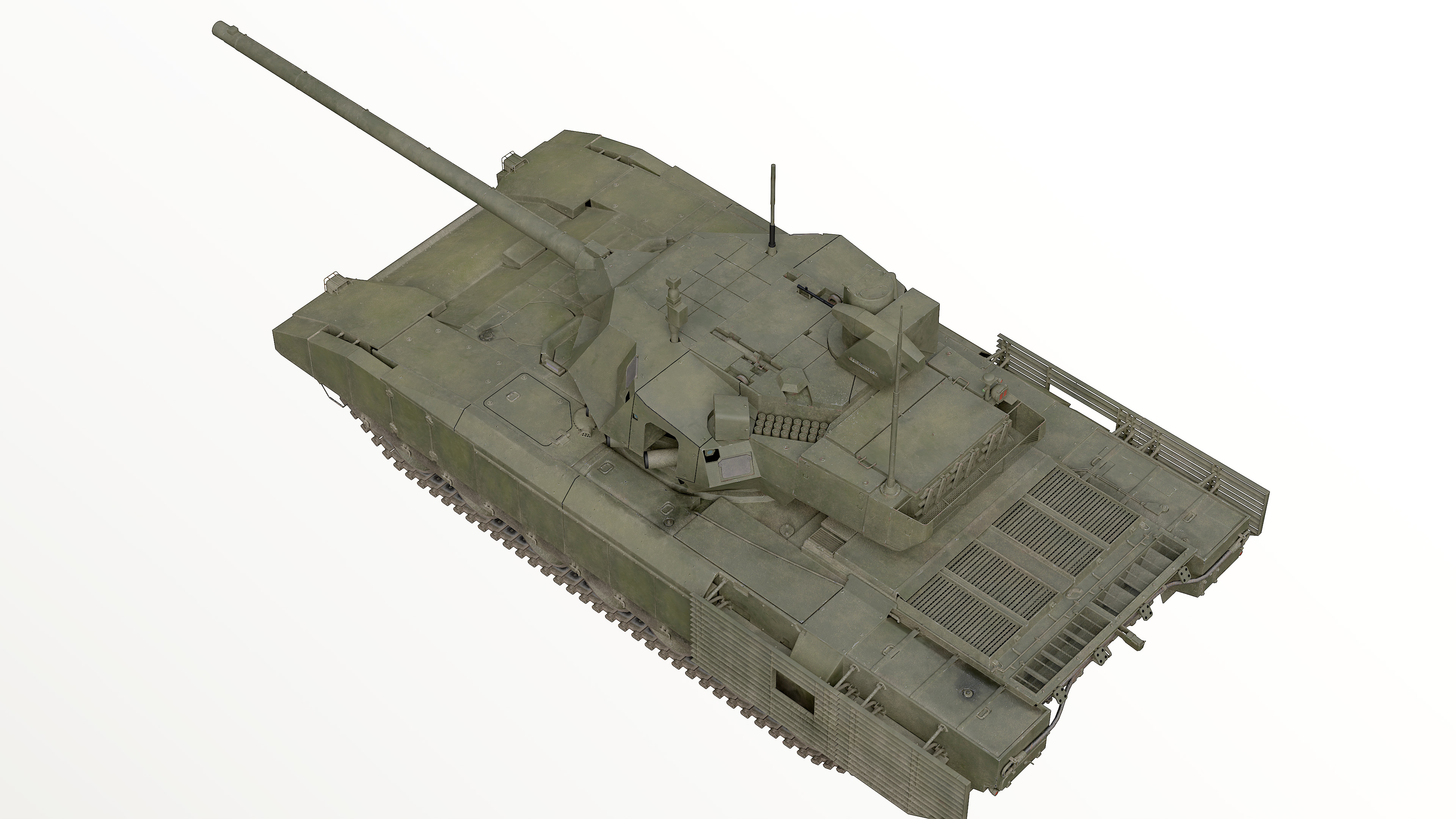 T-14 Armata Russian Tank Game Ready PBR 3D model Low-poly 3D model_19
