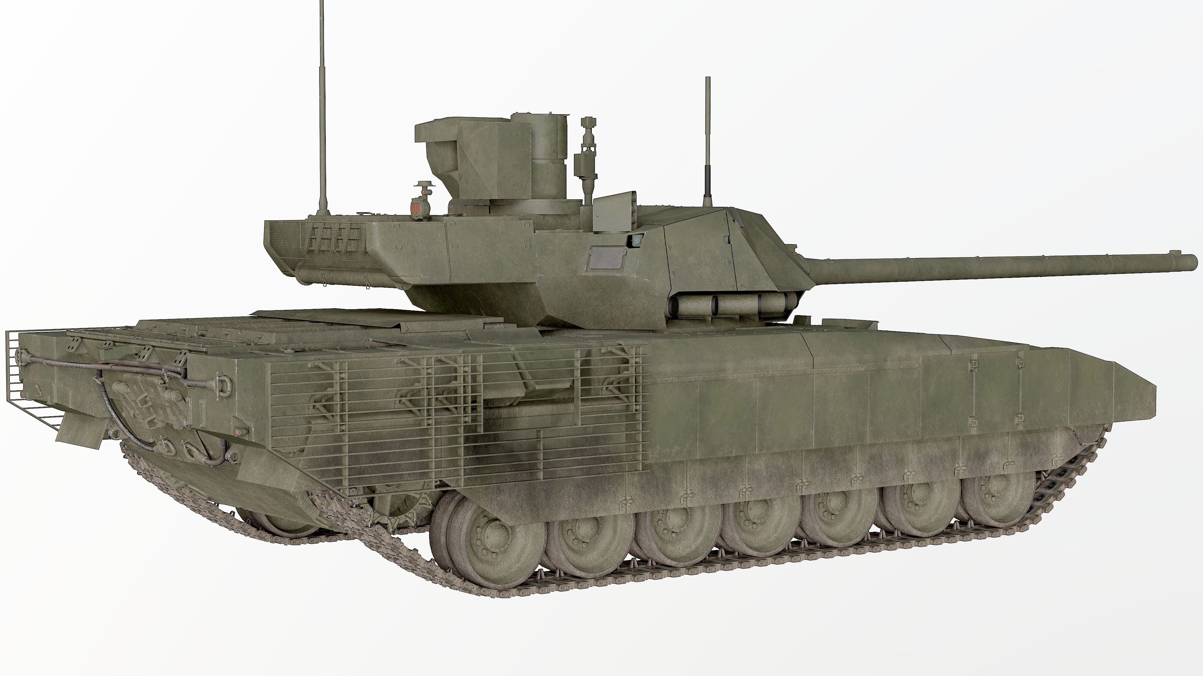 T-14 Armata Russian Tank Game Ready PBR 3D model Low-poly 3D model_6