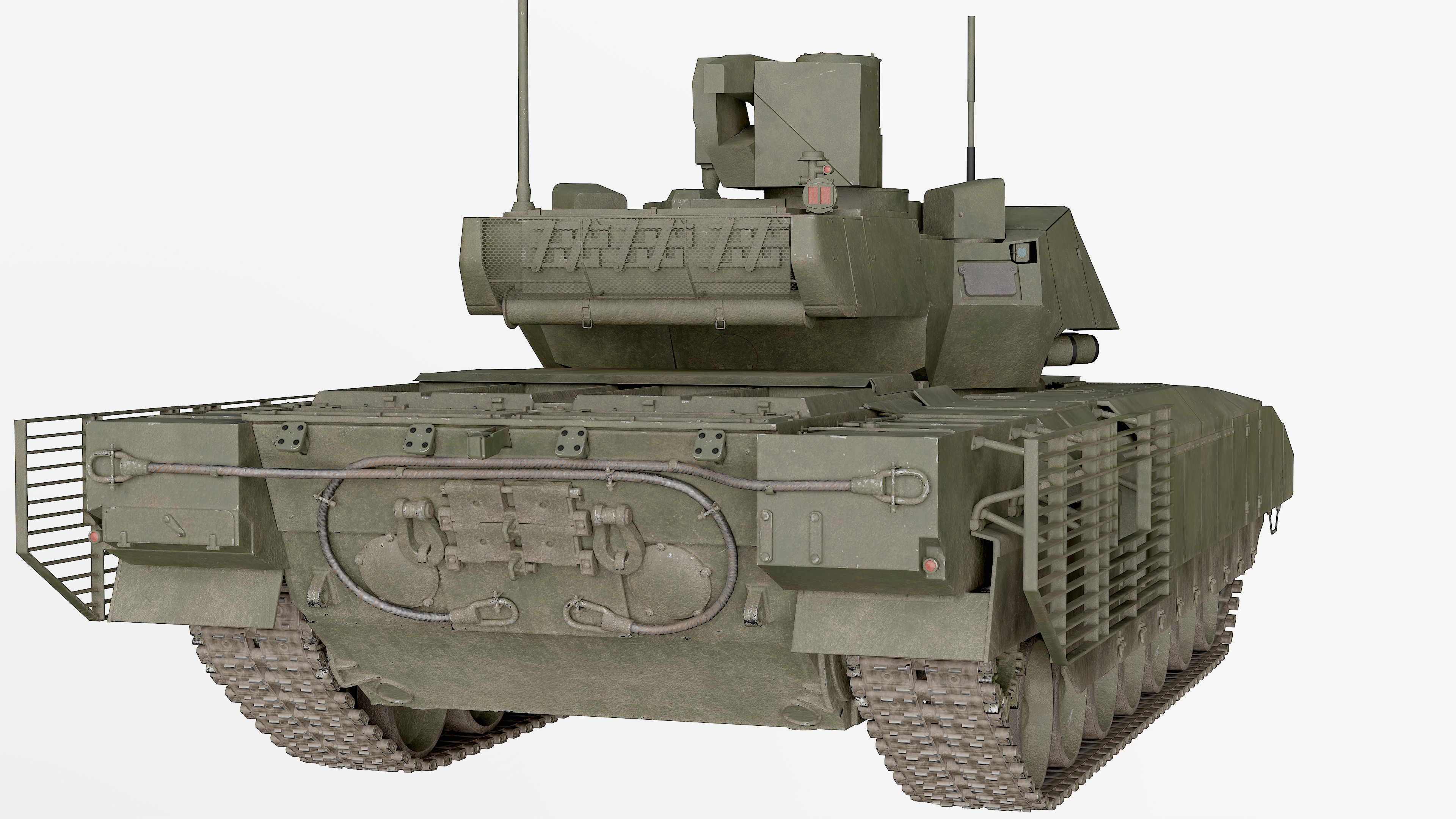 T-14 Armata Russian Tank Game Ready PBR 3D model Low-poly 3D model_3