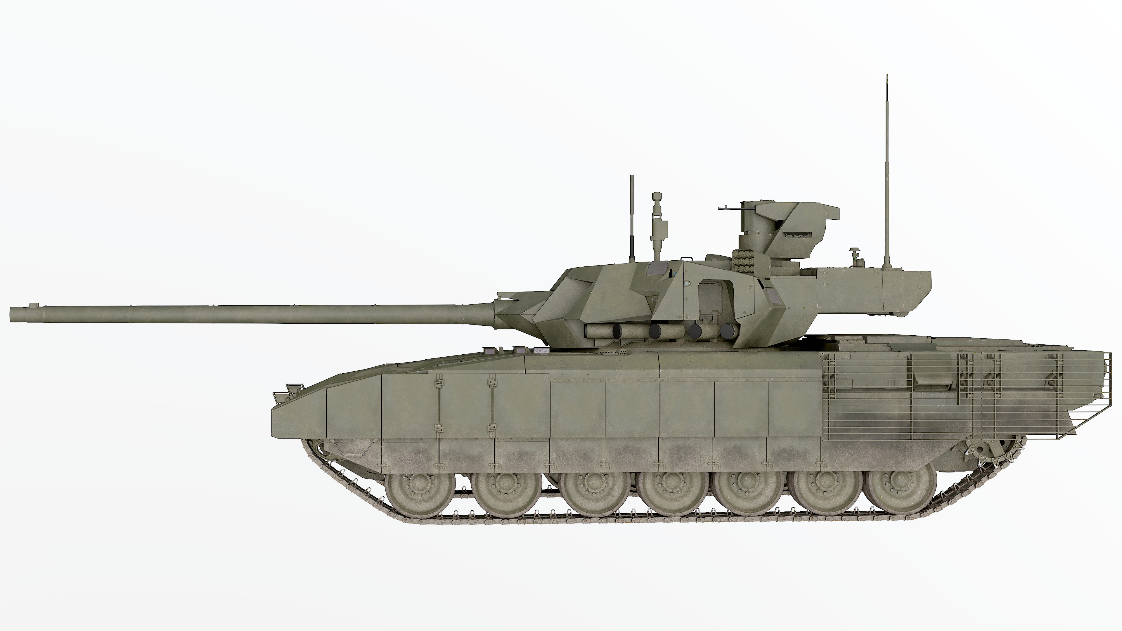 T-14 Armata Russian Tank Game Ready PBR 3D model Low-poly 3D model_28