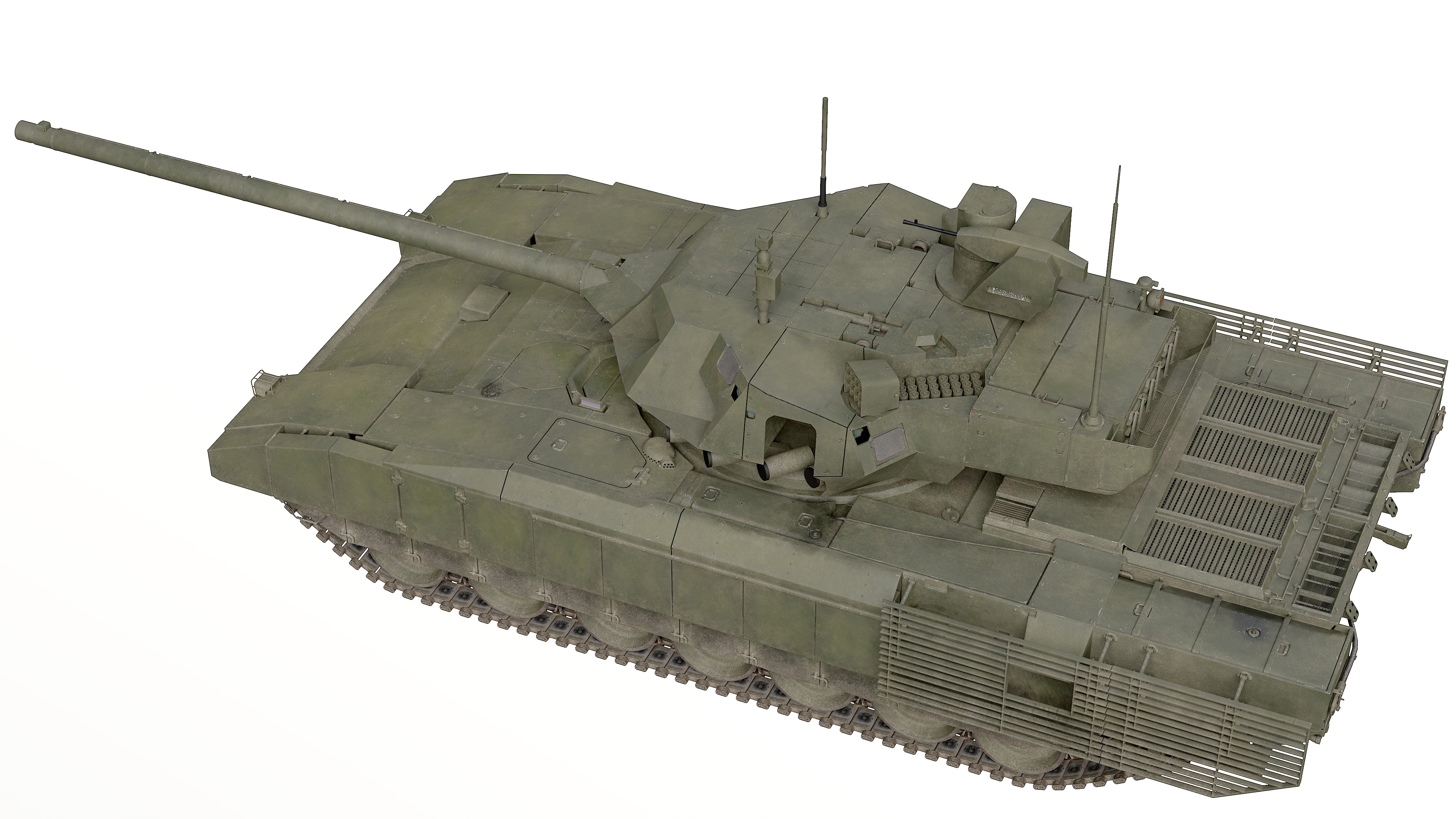T-14 Armata Russian Tank Game Ready PBR 3D model Low-poly 3D model_18