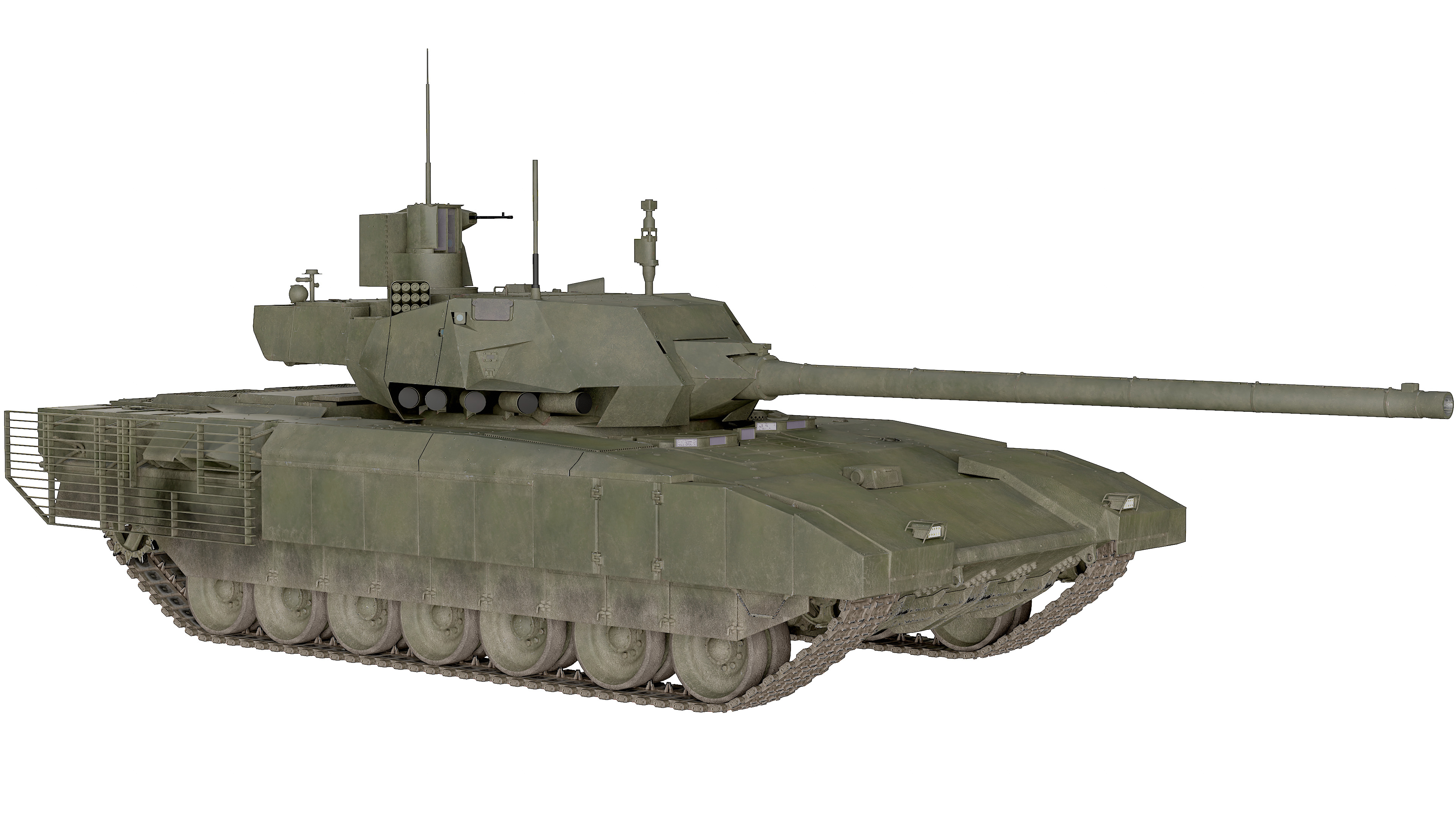 T-14 Armata Russian Tank Game Ready PBR 3D model Low-poly 3D model_10