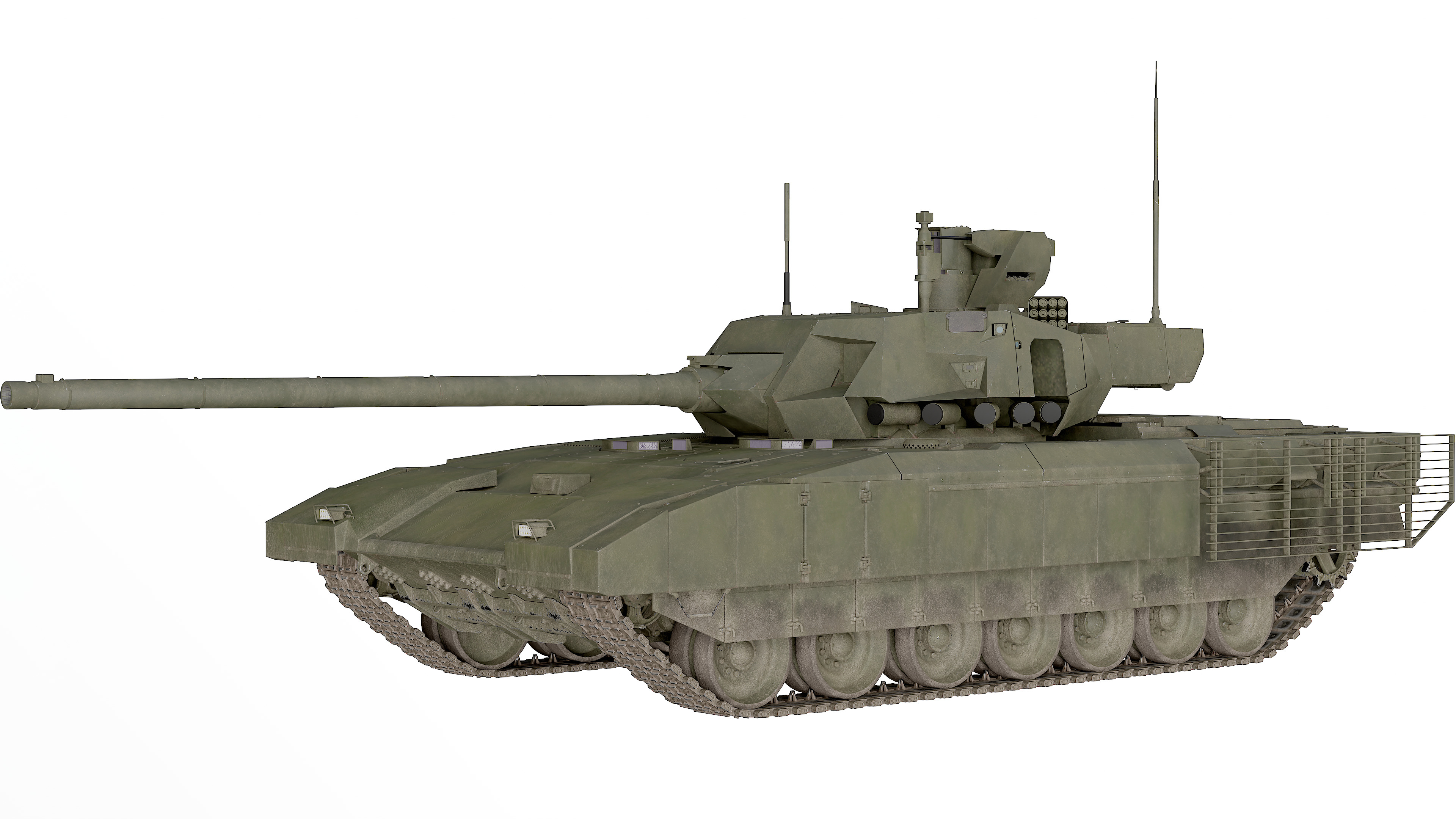 T-14 Armata Russian Tank Game Ready PBR 3D model Low-poly 3D model_23