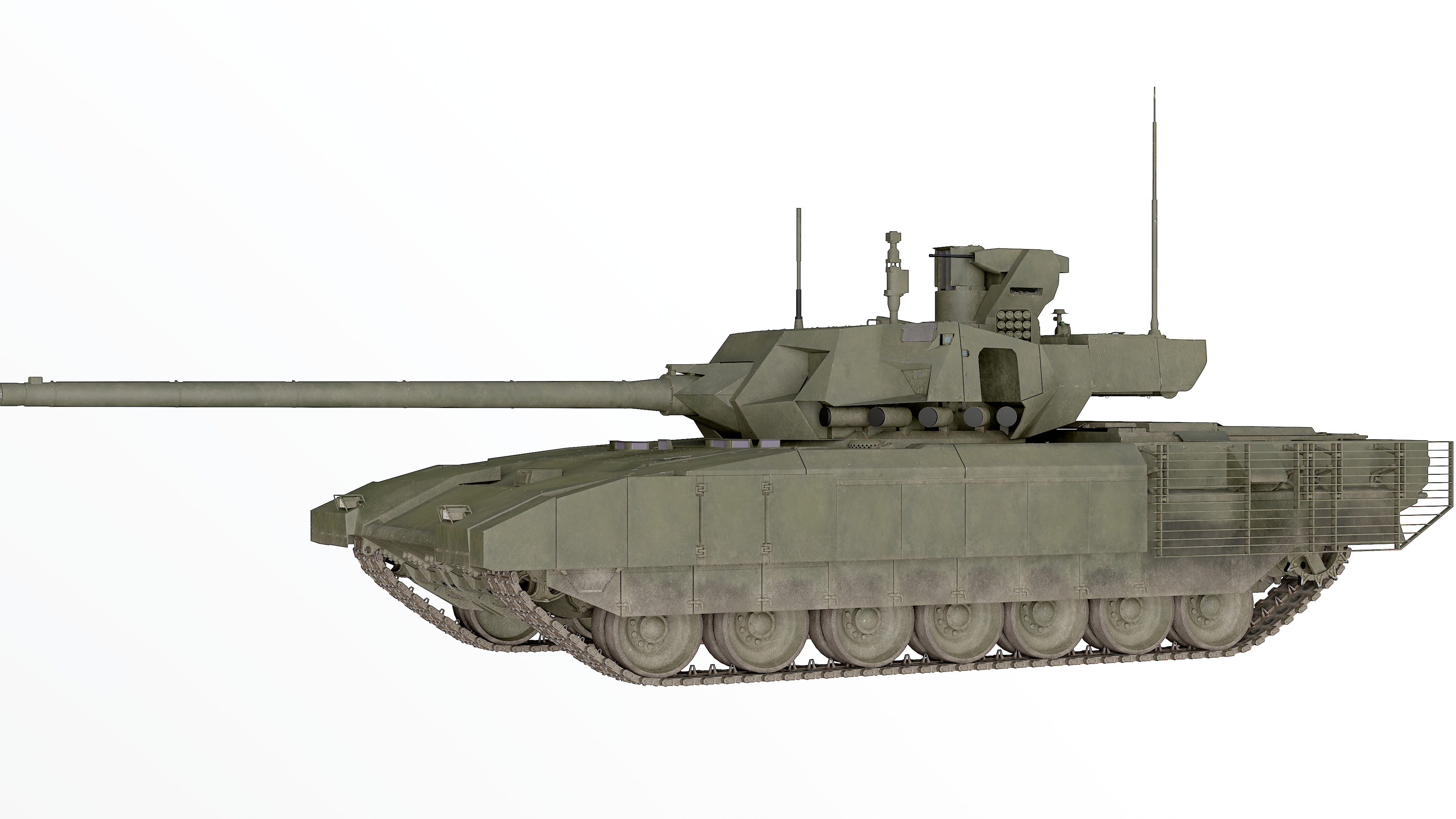 T-14 Armata Russian Tank Game Ready PBR 3D model Low-poly 3D model_27