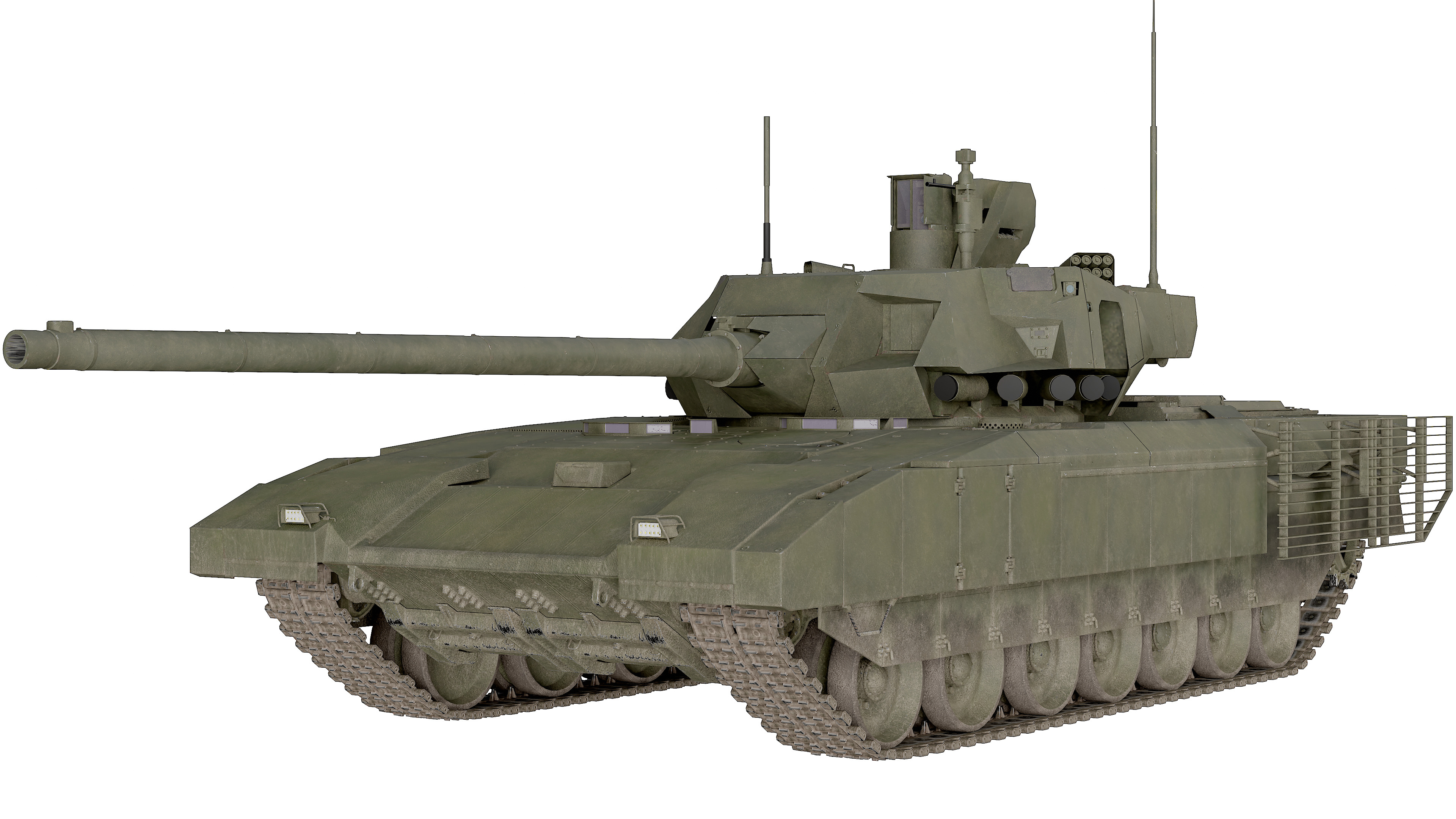 T-14 Armata Russian Tank Game Ready PBR 3D model Low-poly 3D model_12