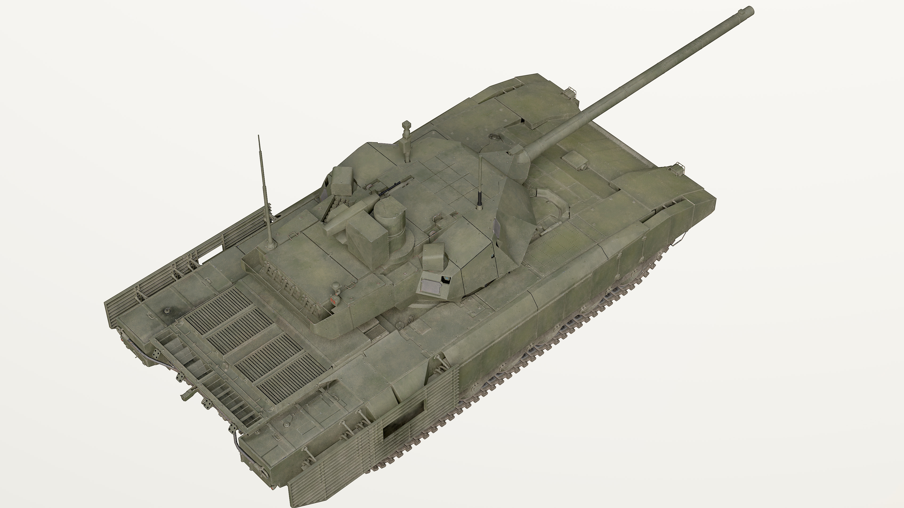 T-14 Armata Russian Tank Game Ready PBR 3D model Low-poly 3D model_21