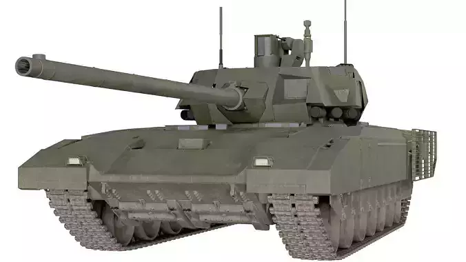 T-14 Armata Russian Tank Game Ready PBR 3D model