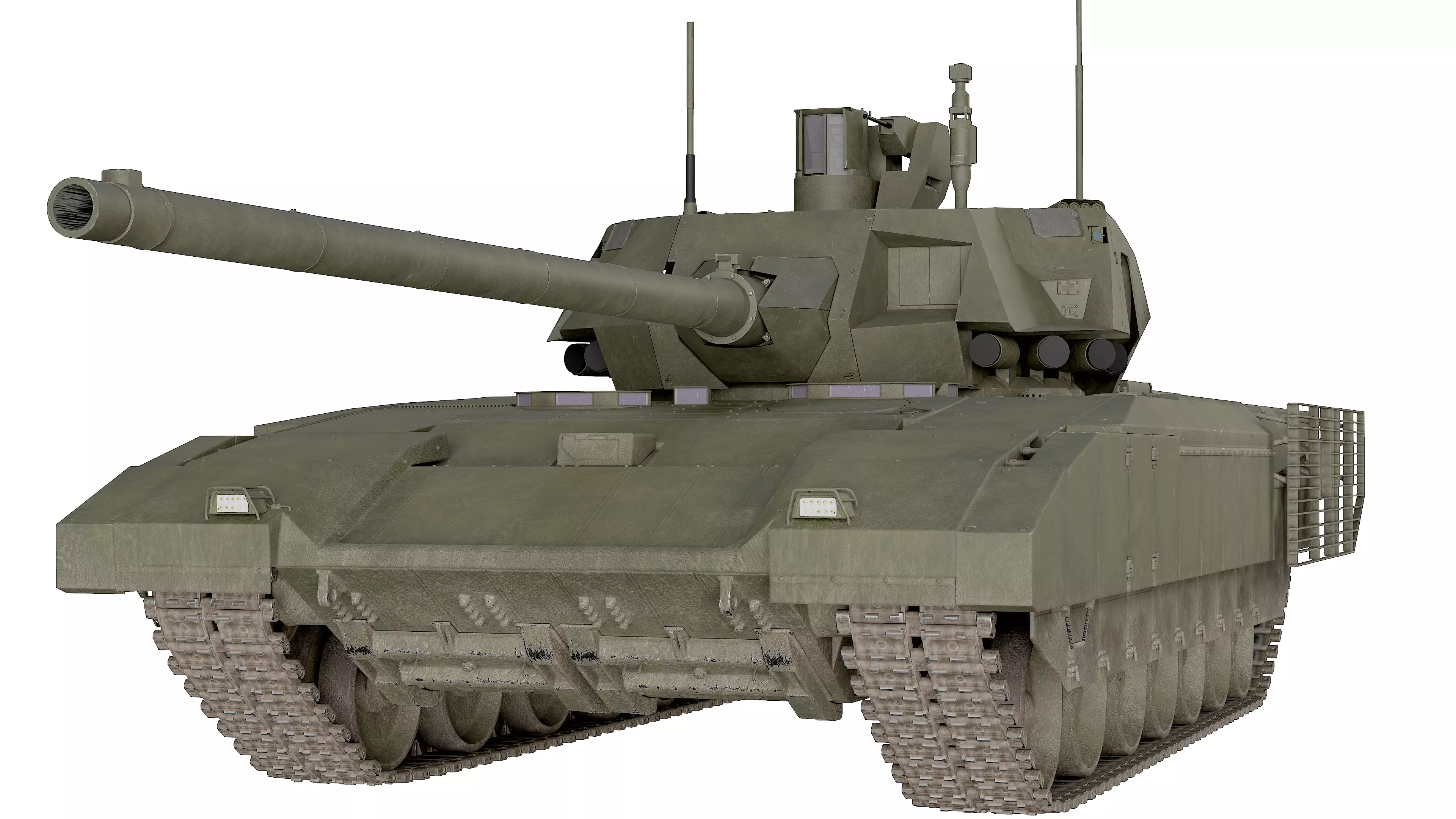 T-14 Armata Russian Tank Game Ready PBR 3D model Low-poly 3D model_0