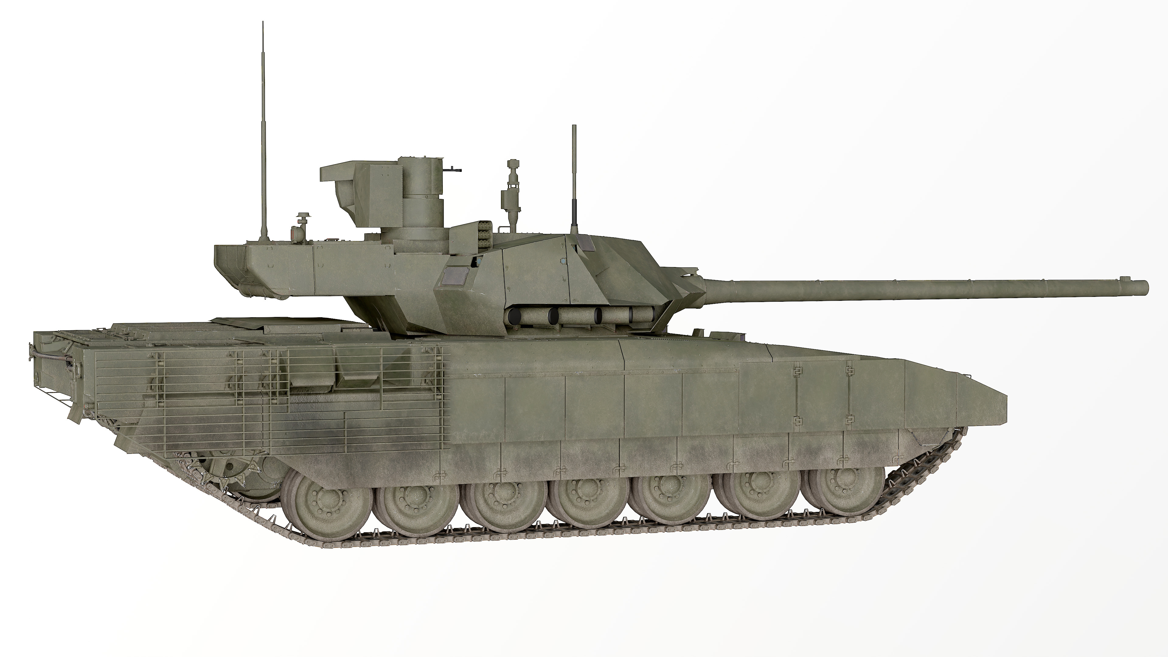 T-14 Armata Russian Tank Game Ready PBR 3D model Low-poly 3D model_7