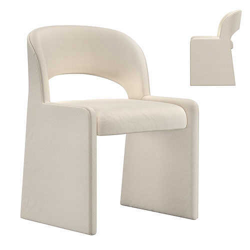 Corta Fabric Dining Armchair 3D model
