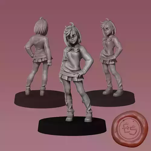 Momo Ayase - Dandadan - 32mm Miniature 3D print model