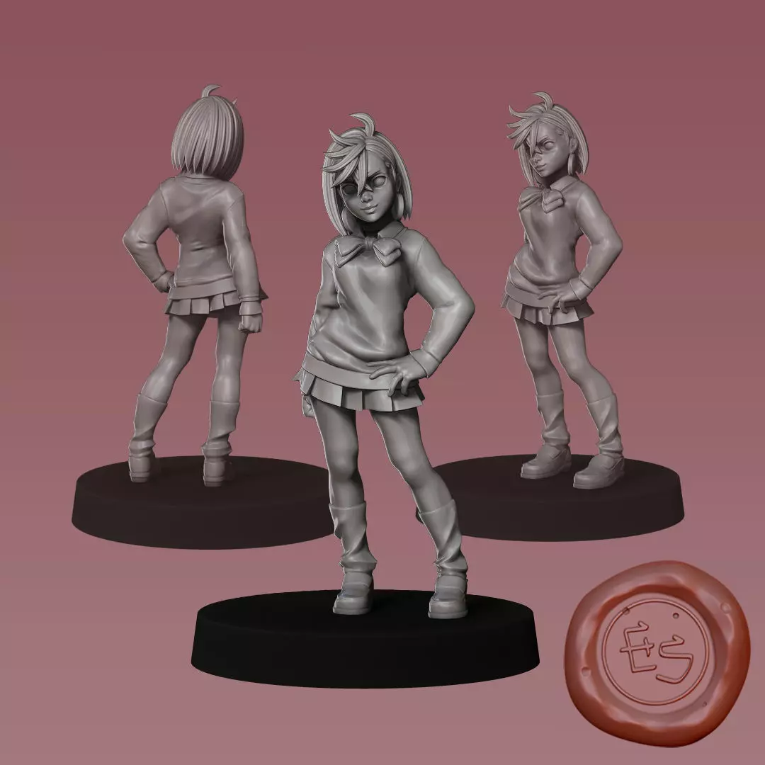 Momo Ayase - Dandadan - 32mm Miniature 3D print model_0