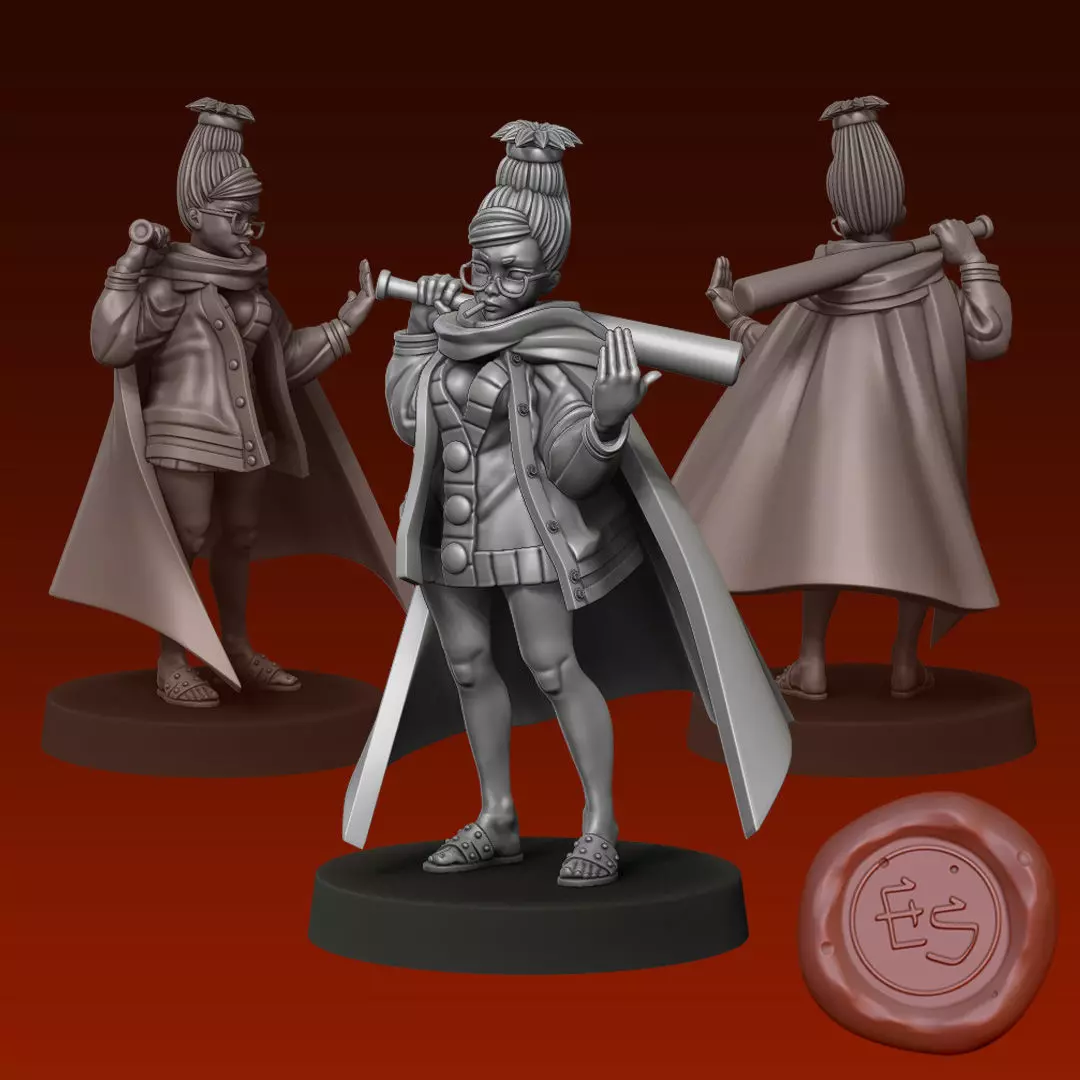 Seiko Ayase - Dandadan - 32mm Miniature 3D print model_0