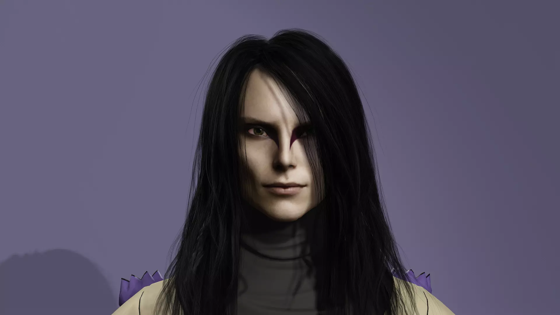 Realistic Mysterious Sorcerer Orochimaru from Naruto meta human 3D model_1