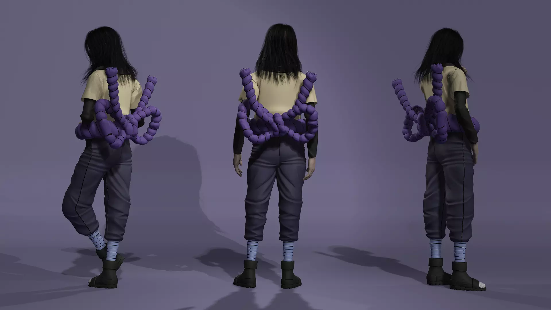 Realistic Mysterious Sorcerer Orochimaru from Naruto meta human 3D model_5