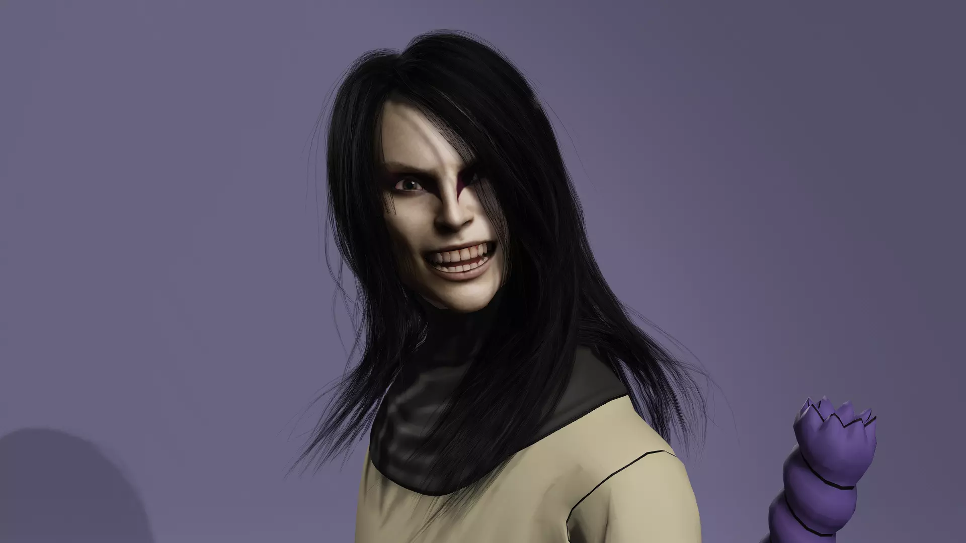 Realistic Mysterious Sorcerer Orochimaru from Naruto meta human 3D model_3